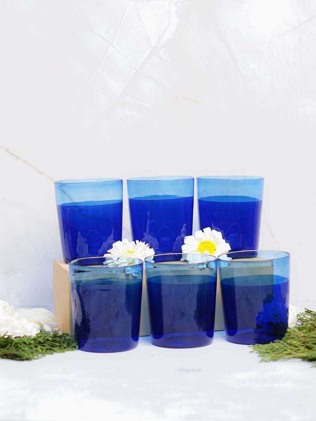 Set Of 4 Borosilicate Spectrum Glow Drinkware Set - BorotechBlue