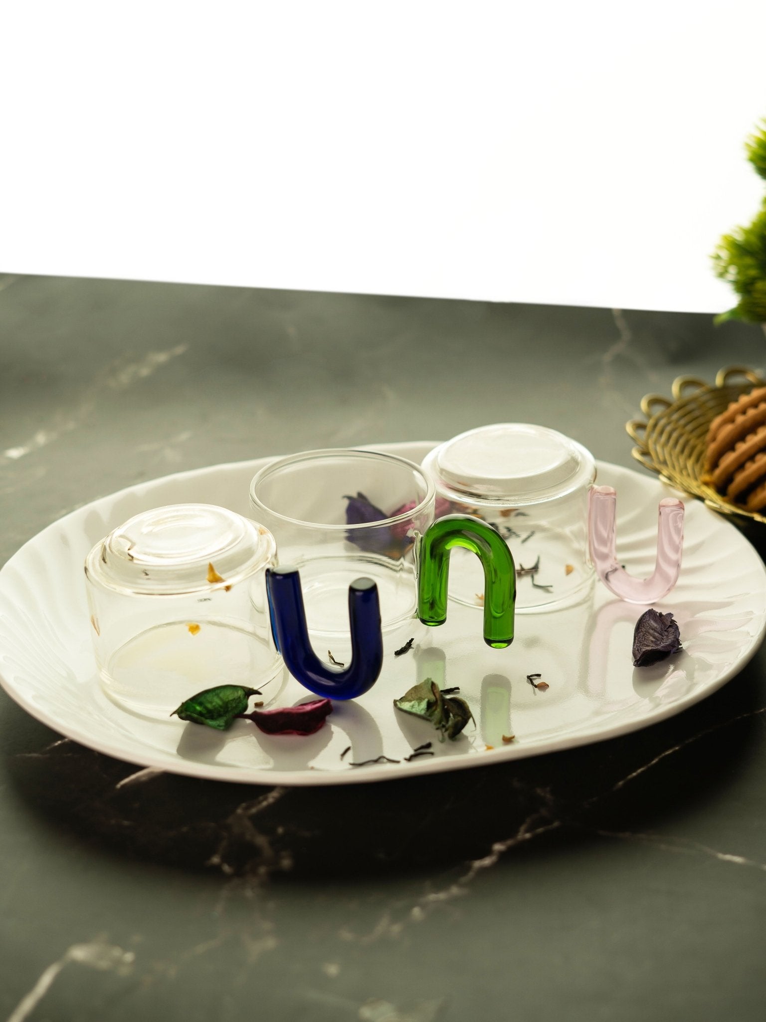Borosilicate Tea Cups with Arch Handles - Borotechpink2Borotech
