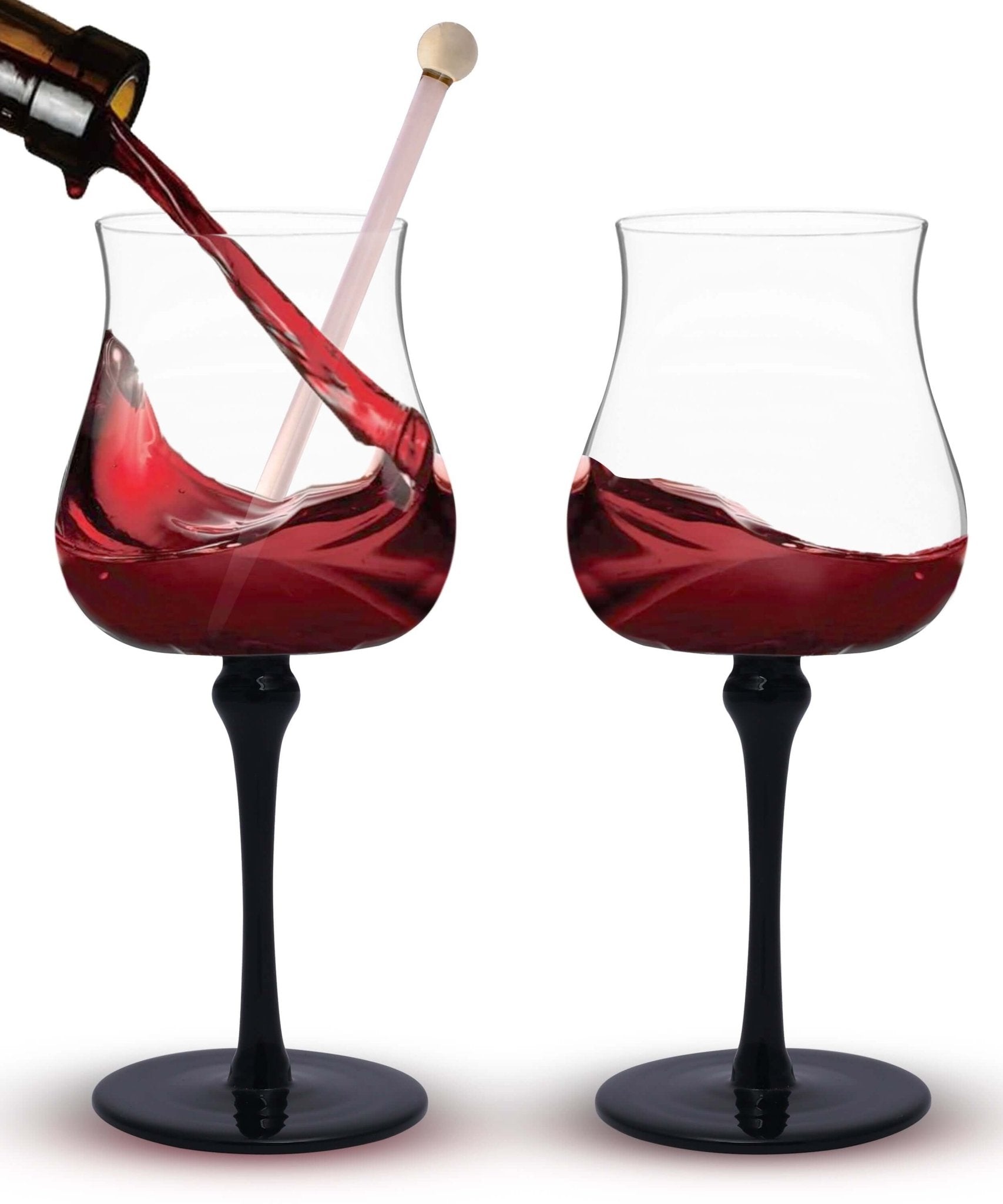 Set of 4 Obsidian Stem Wine Glass Set – Luxe & Timeless - BorotechBorotech