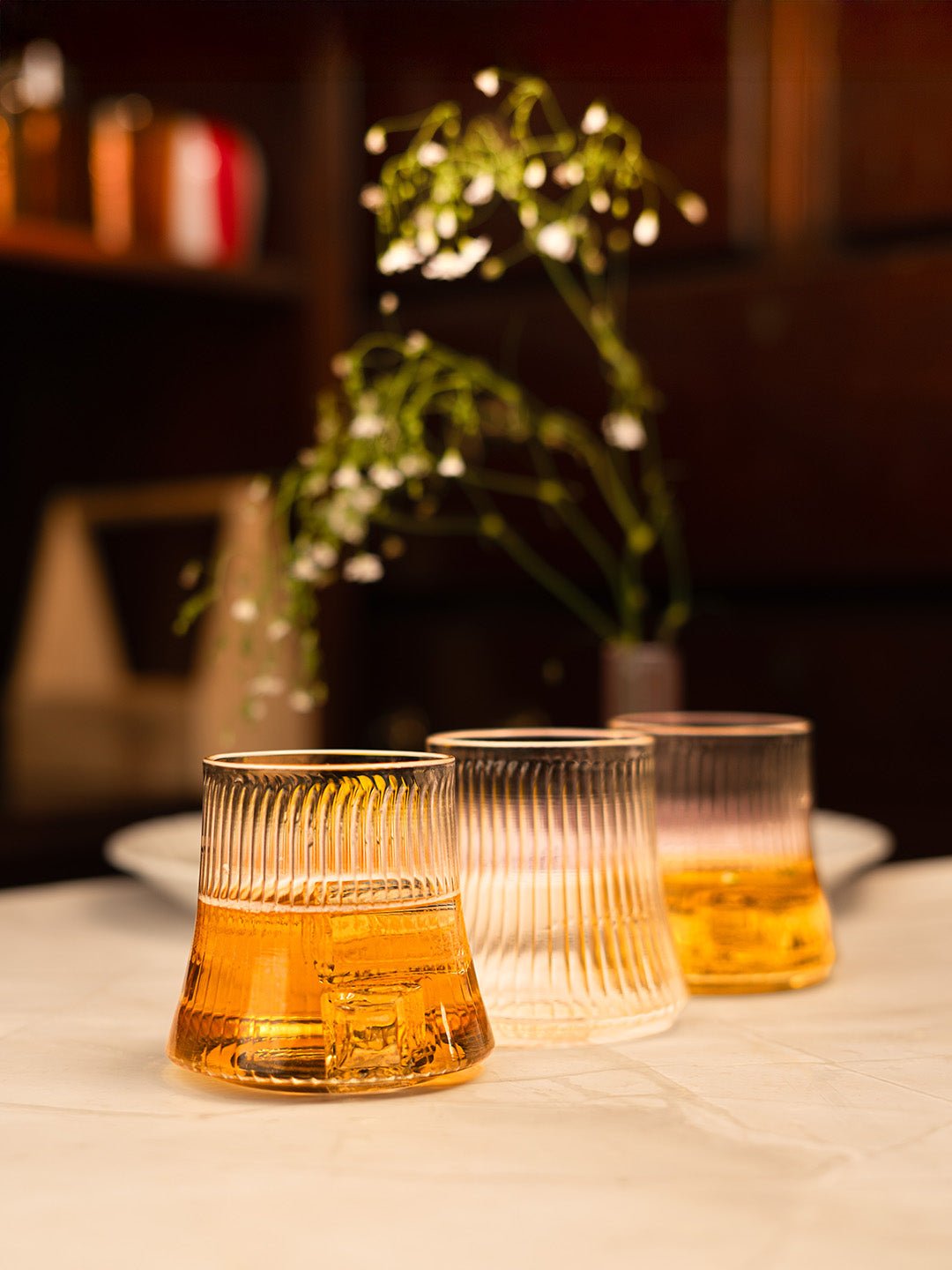 Set Of 6 BorosilicateRipple Cascade Whiskey Glass - Borotech