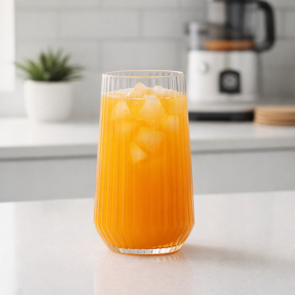 Ribbed Fluted Borosilicate Glass Tumbler