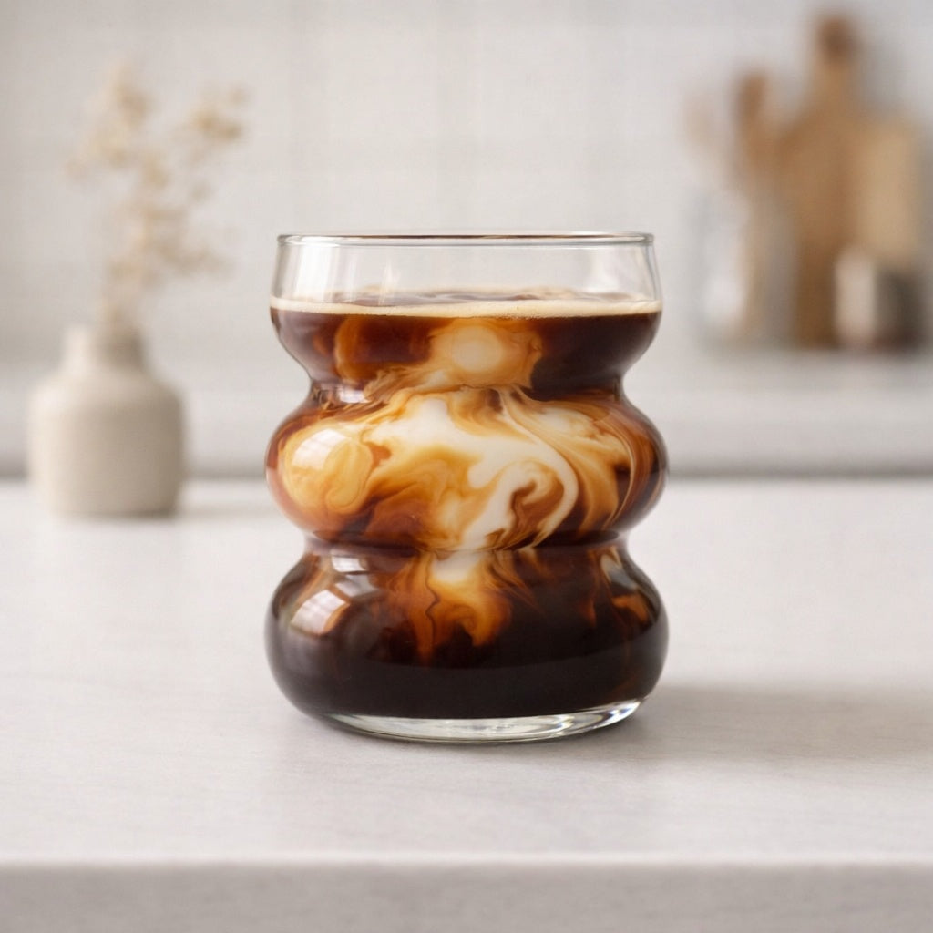 Duo-Tier Ribbed Borosilicate Glass