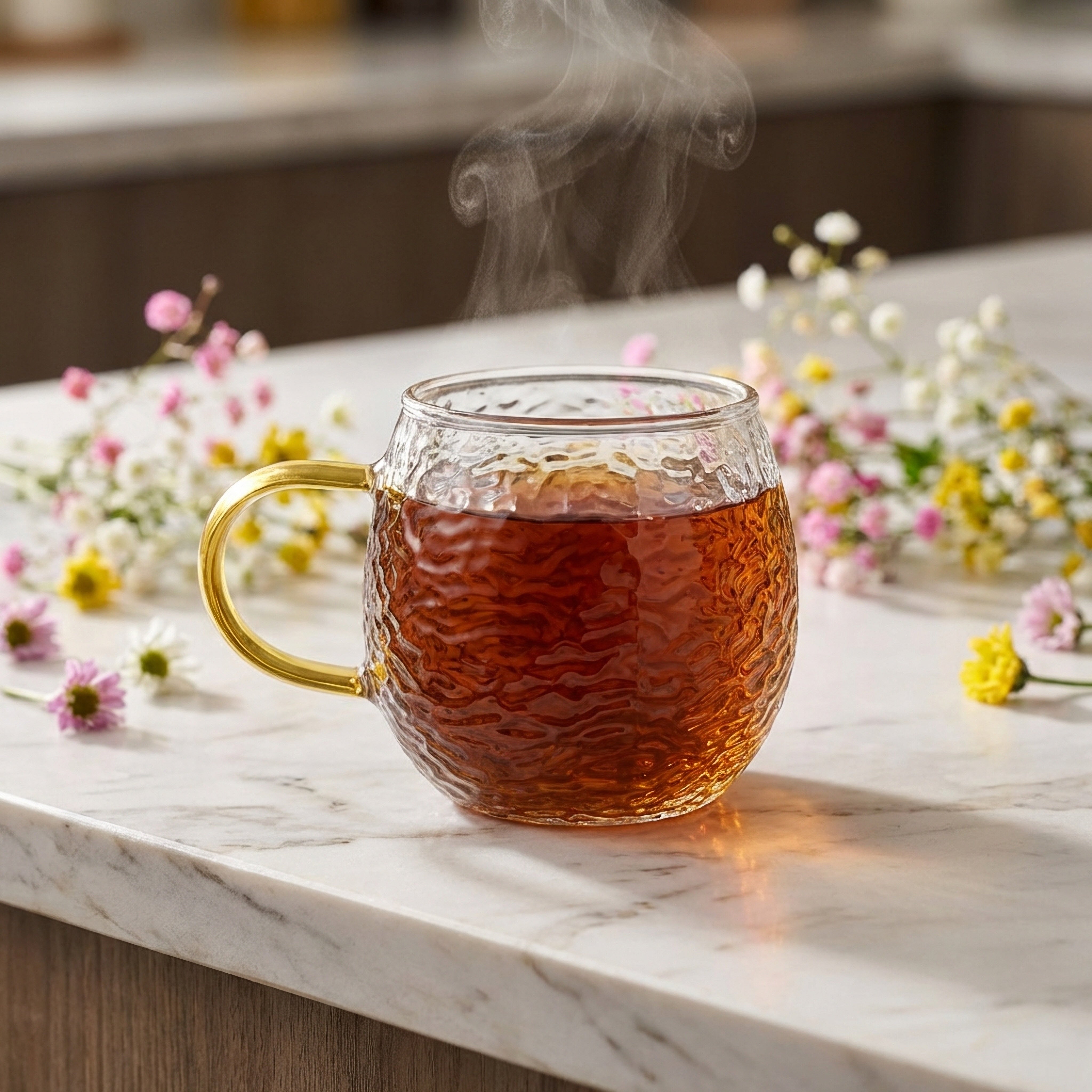 Dewdrop Globe Borosilicate Tea Glass set of 6