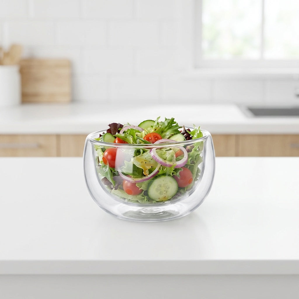 Double Wall Borosilicate Glass Bowl