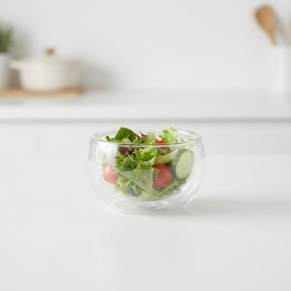 Double Wall Borosilicate Glass Bowl