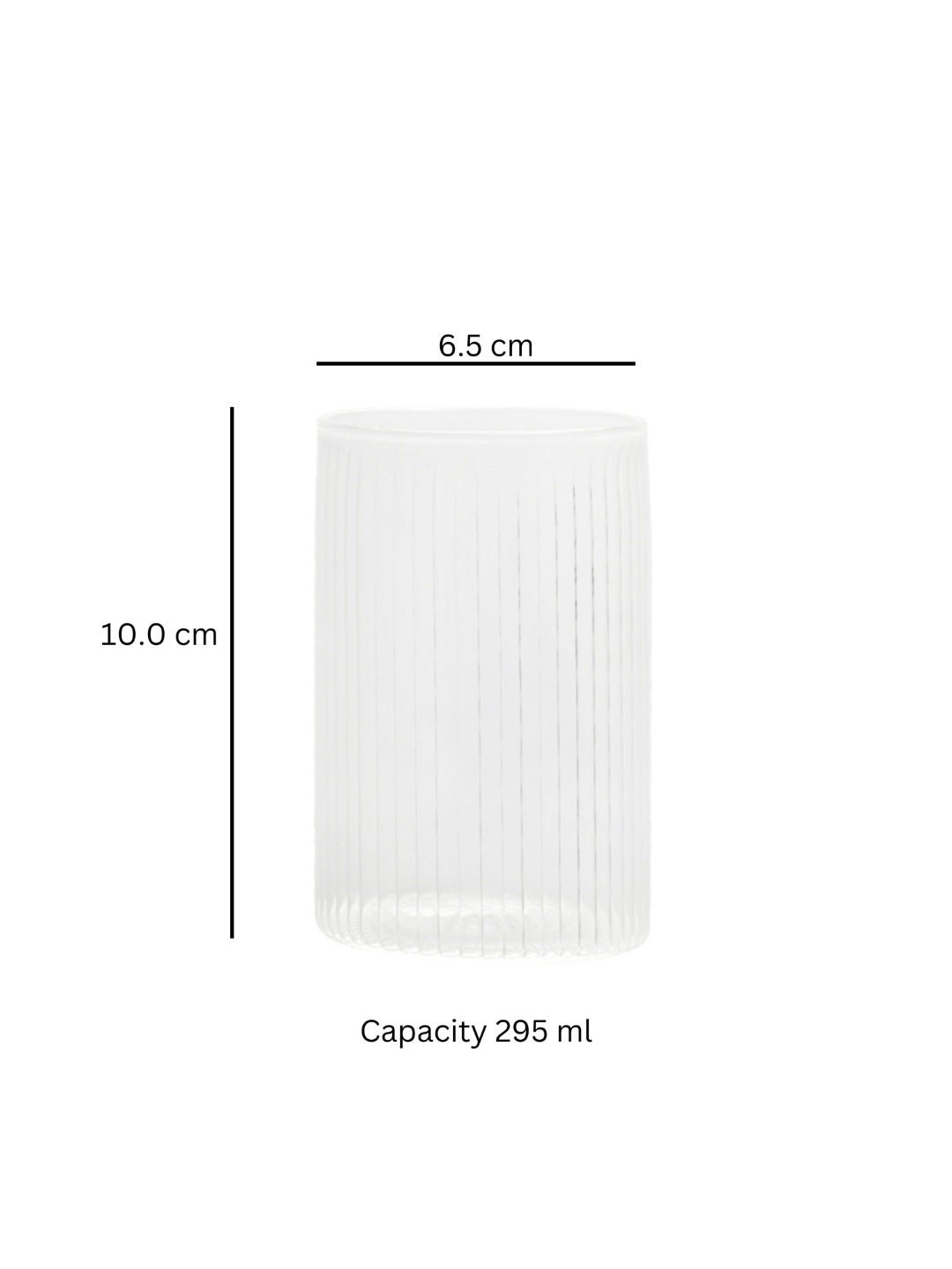 Thin Ribbed Clear Borosilicate Glasses - Borotech